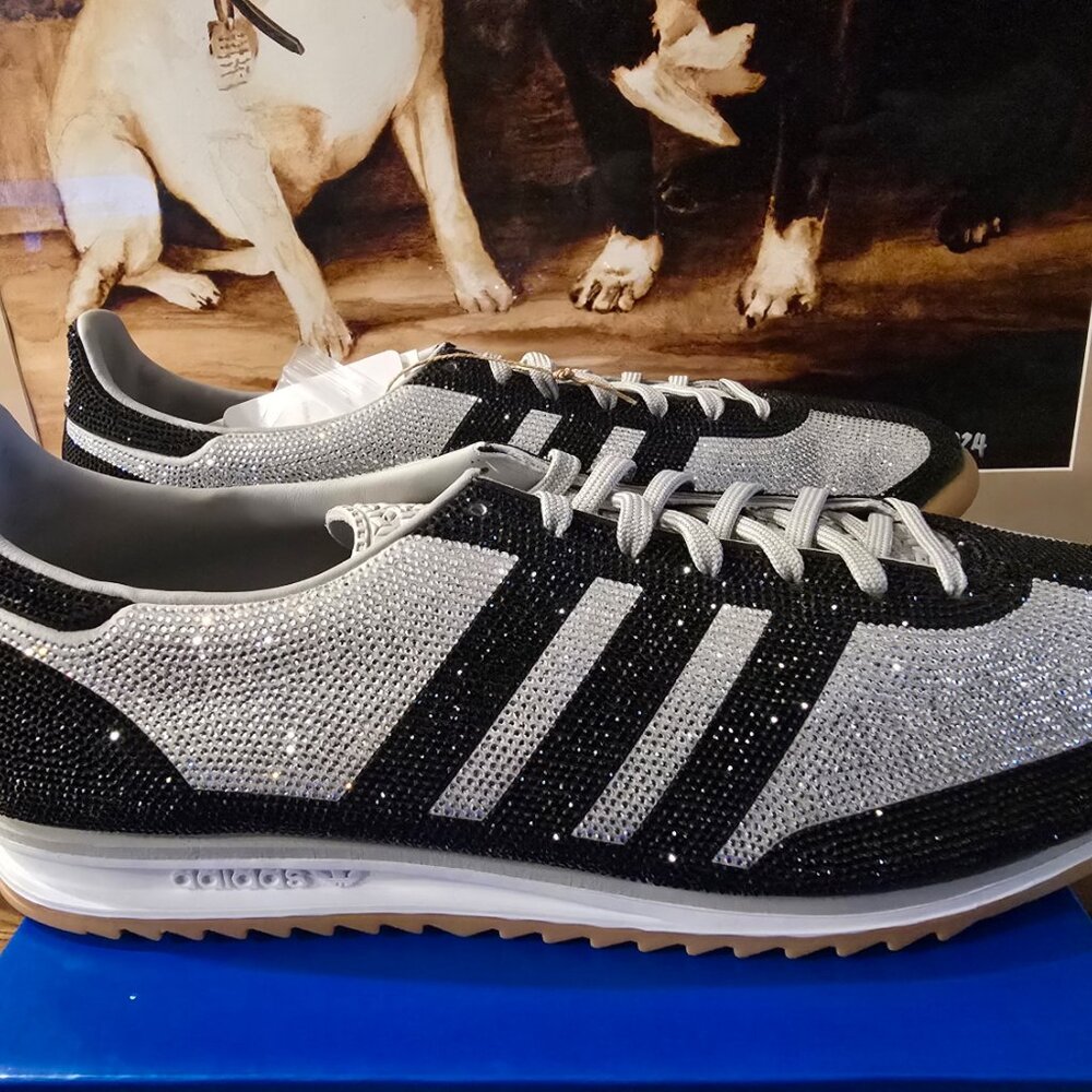 Adidas SL 72 OG Rhinestone Grey Black (KJ6151) Men's Size 10 US Authentic NEW - Picture 5 of 16